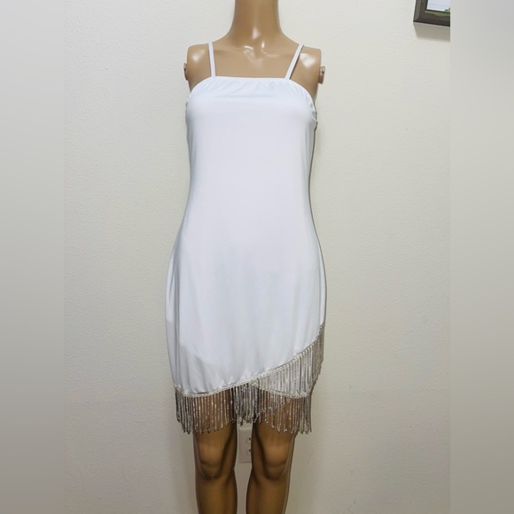 White Dress with Rhinestones - Picture 1 of 3